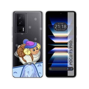 Funda Silicona Transparente Para Xiaomi Poco F5 Pro 5g Diseño Cabra Dibujos