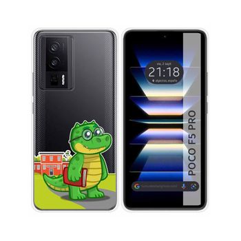 Funda Silicona Transparente Para Xiaomi Poco F5 Pro 5g Diseño Coco Dibujos