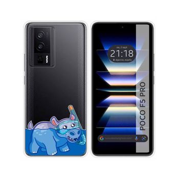 Funda Silicona Transparente Para Xiaomi Poco F5 Pro 5g Diseño Hipo Dibujos