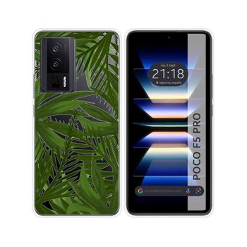 Funda Silicona Transparente Para Xiaomi Poco F5 Pro 5g Diseño Jungla Dibujos