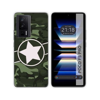 Funda Silicona Para Xiaomi Poco F5 Pro 5g Diseño Camuflaje 01 Dibujos