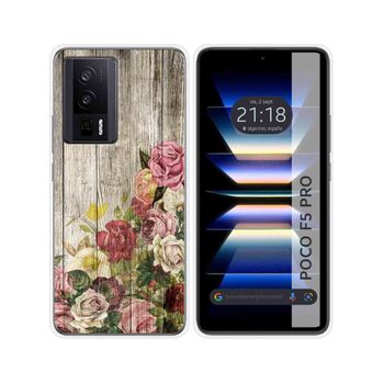 Funda Silicona Para Xiaomi Poco F5 Pro 5g Diseño Madera 08 Dibujos