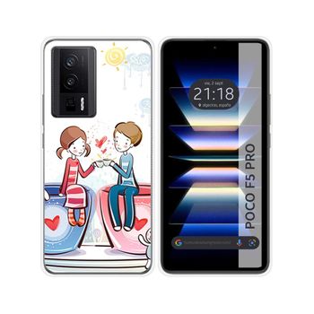 Funda Silicona Para Xiaomi Poco F5 Pro 5g Diseño Café Dibujos