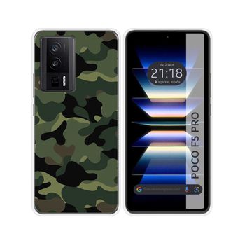 Funda Silicona Para Xiaomi Poco F5 Pro 5g Diseño Camuflaje Dibujos