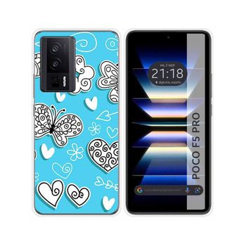 Funda Silicona Para Xiaomi Poco F5 Pro 5g Diseño Mariposas Dibujos