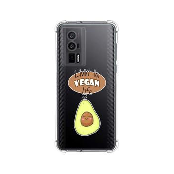 Funda Silicona Antigolpes Para Xiaomi Poco F5 Pro 5g Diseño Vegan Life Dibujos