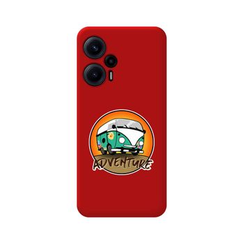 Funda Silicona Líquida Roja Para Xiaomi Poco F5 5g Diseño Adventure Dibujos