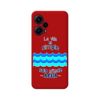 Funda Silicona Líquida Roja Para Xiaomi Poco F5 5g Diseño Agua Dibujos