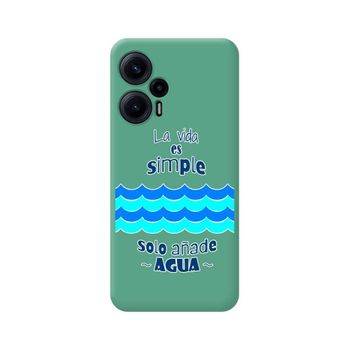 Funda Silicona Líquida Verde Para Xiaomi Poco F5 5g Diseño Agua Dibujos