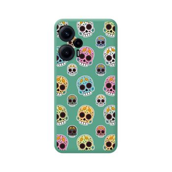 Funda Silicona Líquida Verde Para Xiaomi Poco F5 5g Diseño Catrina Dibujos