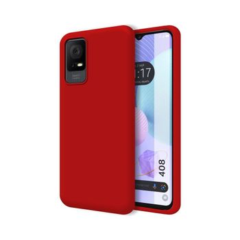 Funda Silicona Líquida Ultra Suave Tcl 408 Color Roja