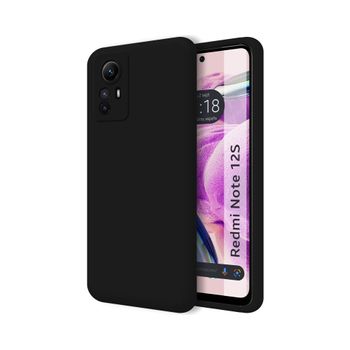 Funda Silicona Líquida Ultra Suave Xiaomi Redmi Note 12s Color Negro