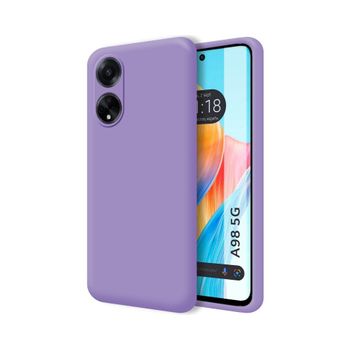 Funda Silicona Líquida Ultra Suave Oppo A98 5g Color Morado