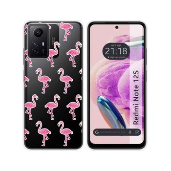 Funda Silicona Transparente Xiaomi Redmi Note 12s Diseño Flamenco Dibujos