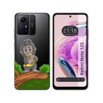 Funda Silicona Transparente Xiaomi Redmi Note 12s Diseño Mono Dibujos