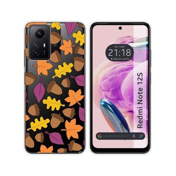 Funda Silicona Transparente Xiaomi Redmi Note 12s Diseño Otoño Dibujos