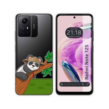 Funda Silicona Transparente Xiaomi Redmi Note 12s Diseño Panda Dibujos