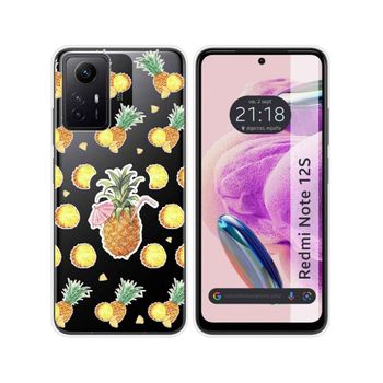 Funda Silicona Transparente Xiaomi Redmi Note 12s Diseño Piña Dibujos