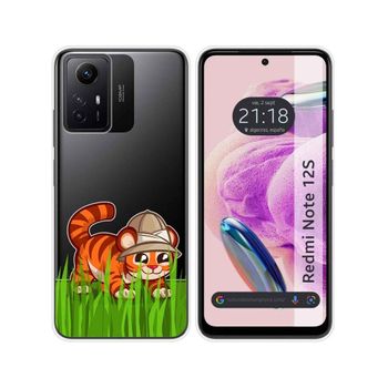 Funda Silicona Transparente Xiaomi Redmi Note 12s Diseño Tigre Dibujos