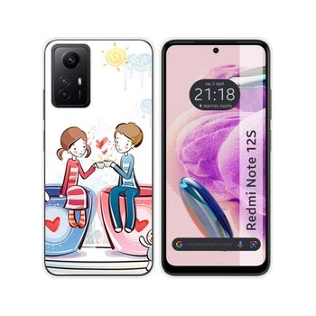 Funda Silicona Xiaomi Redmi Note 12s Diseño Café Dibujos