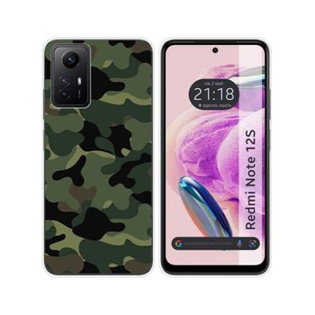 Funda Silicona Xiaomi Redmi Note 12s Diseño Camuflaje Dibujos