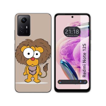 Funda Silicona Xiaomi Redmi Note 12s Diseño Leon Dibujos