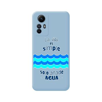 Funda Silicona Líquida Azul Xiaomi Redmi Note 12s Diseño Agua Dibujos