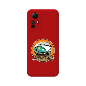 Funda Silicona Líquida Roja Xiaomi Redmi Note 12s Diseño Adventure Dibujos