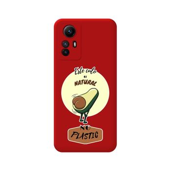 Funda Silicona Líquida Roja Xiaomi Redmi Note 12s Diseño Culo Natural Dibujos