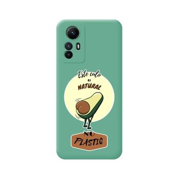 Funda Silicona Líquida Verde Xiaomi Redmi Note 12s Diseño Culo Natural Dibujos