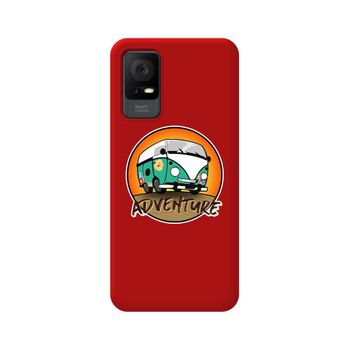 Funda Silicona Líquida Roja Tcl 408 Diseño Adventure Dibujos