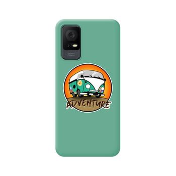 Funda Silicona Líquida Verde Tcl 408 Diseño Adventure Dibujos