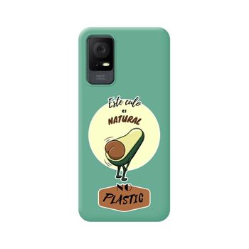 Funda Silicona Líquida Verde Tcl 408 Diseño Culo Natural Dibujos