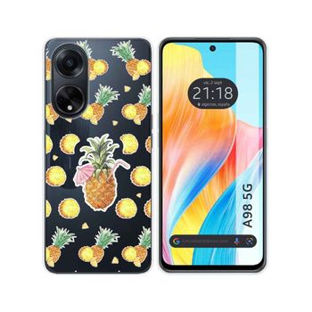 Funda Silicona Transparente Oppo A98 5g Diseño Piña Dibujos