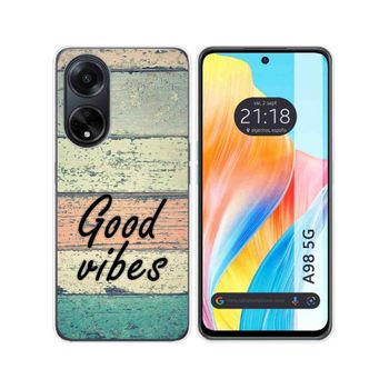 Funda Silicona Oppo A98 5g Diseño Madera 01 Dibujos