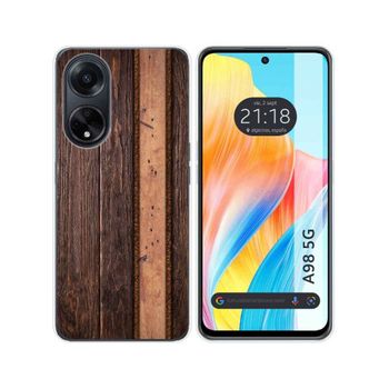 Funda Silicona Oppo A98 5g Diseño Madera 05 Dibujos