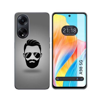 Funda Silicona Oppo A98 5g Diseño Barba Dibujos