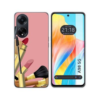 Funda Silicona Oppo A98 5g Diseño Brochas Dibujos