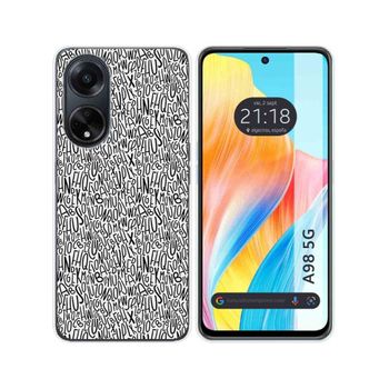 Funda Silicona Oppo A98 5g Diseño Letras Dibujos