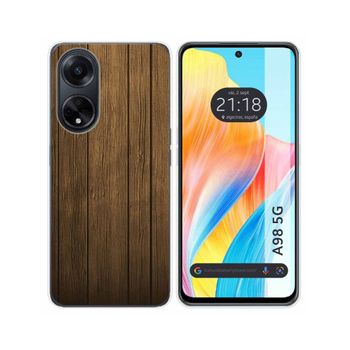 Funda Silicona Oppo A98 5g Diseño Madera Dibujos