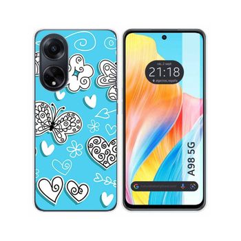 Funda Silicona Oppo A98 5g Diseño Mariposas Dibujos