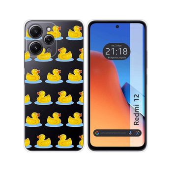 Funda Silicona Transparente Xiaomi Redmi 12 Diseño Pato Dibujos