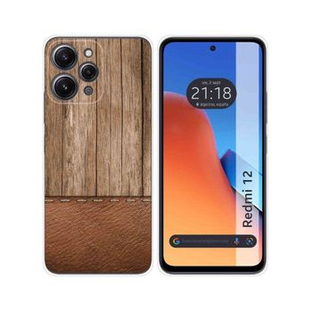 Funda Silicona Xiaomi Redmi 12 Diseño Madera 09 Dibujos