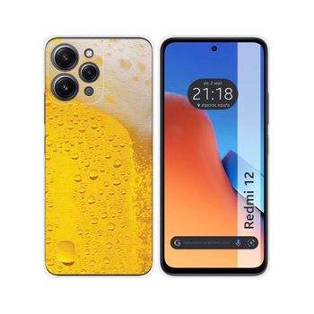 Funda Silicona Xiaomi Redmi 12 Diseño Cerveza Dibujos