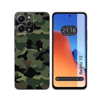 Funda Silicona Xiaomi Redmi 12 Diseño Camuflaje Dibujos