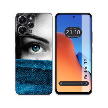 Funda Silicona Xiaomi Redmi 12 Diseño Ojo Dibujos