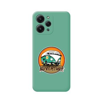 Funda Silicona Líquida Verde Xiaomi Redmi 12 Diseño Adventure Dibujos