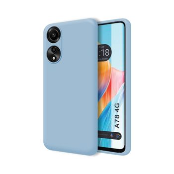 Funda Silicona Líquida Ultra Suave Oppo A78 4g Color Azul