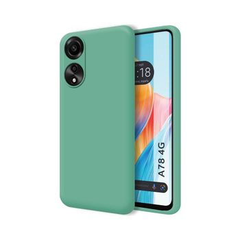 Funda Silicona Líquida Ultra Suave Oppo A78 4g Color Verde