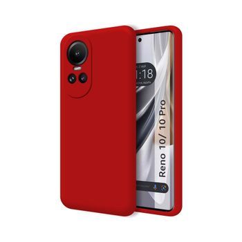 Funda Silicona Líquida Ultra Suave Oppo Reno 10 5g / 10 Pro 5g Color Roja